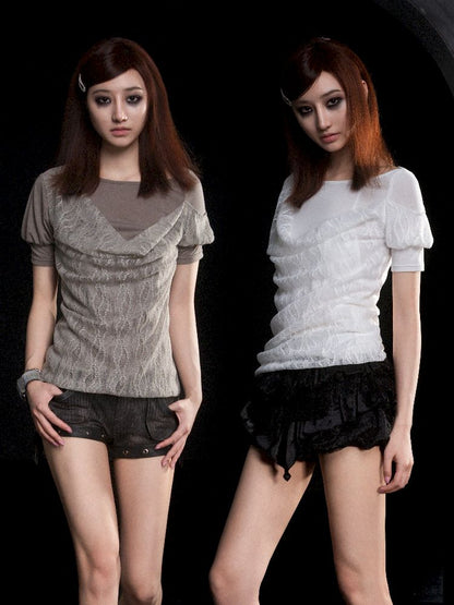 Bubble short sleeve t-shirt【s0000012309】