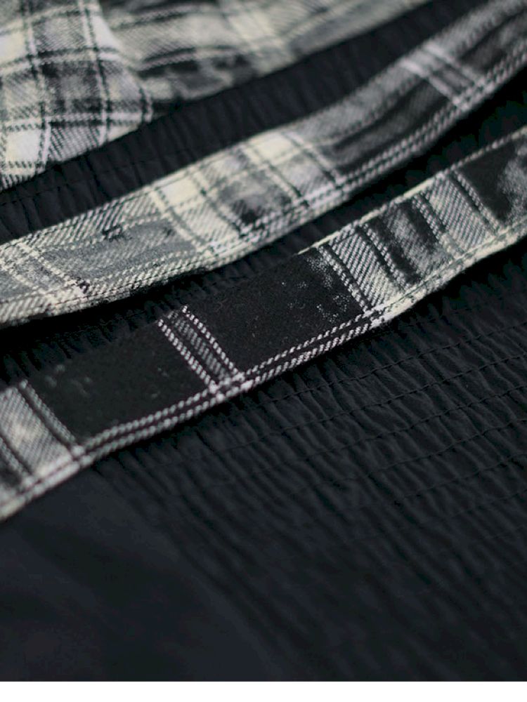 Asymmetrical patchwork plaid strapless dress【s0000012808】