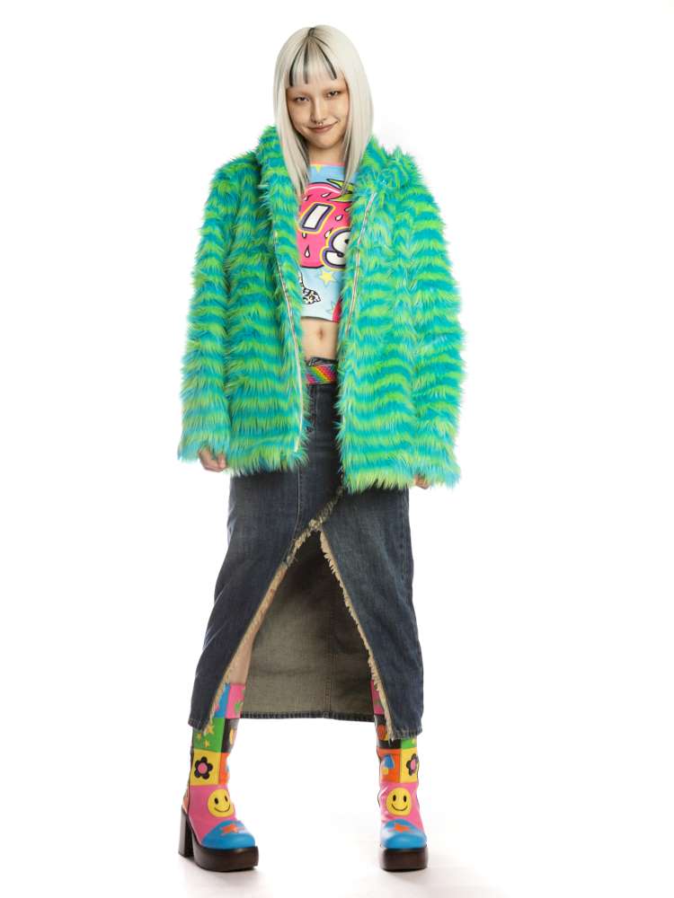 Y2K American Street Trendy White Fur Hooded Jacket【s0000014910】