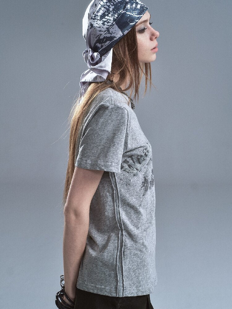 Layered Glitter Floral T-shirt【s0000016896】