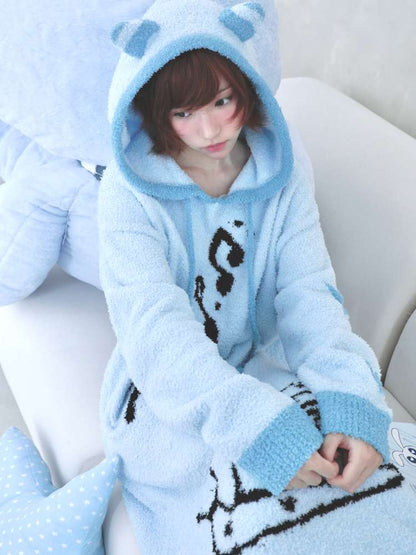 Antique Ghost Horse Hooded Knit Dress【s0000014688】