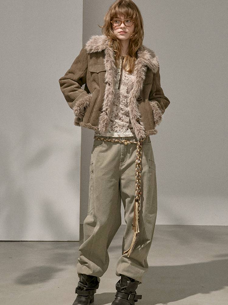 Split Side Pocket Riveted Washed Trousers【s0000014406】