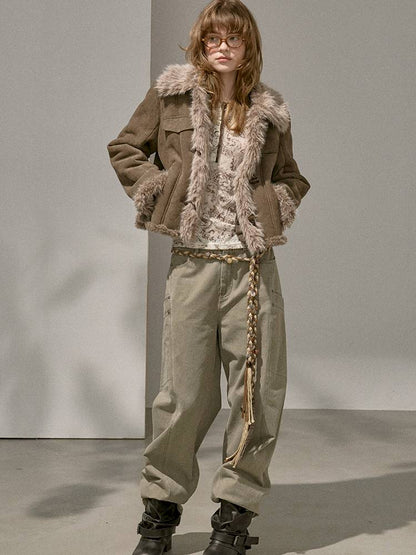 Split Side Pocket Riveted Washed Trousers【s0000014406】