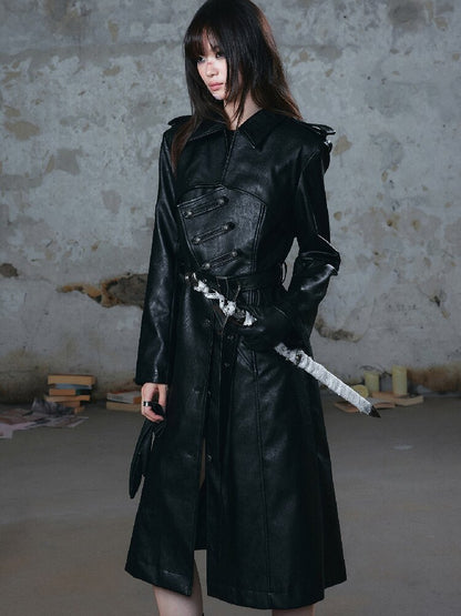 Asymmetrical Heavy Knight Trench Coat【s0000018518】