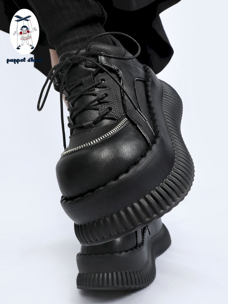 Gothic subculture lace up thick bottom shoes【s0000013710】