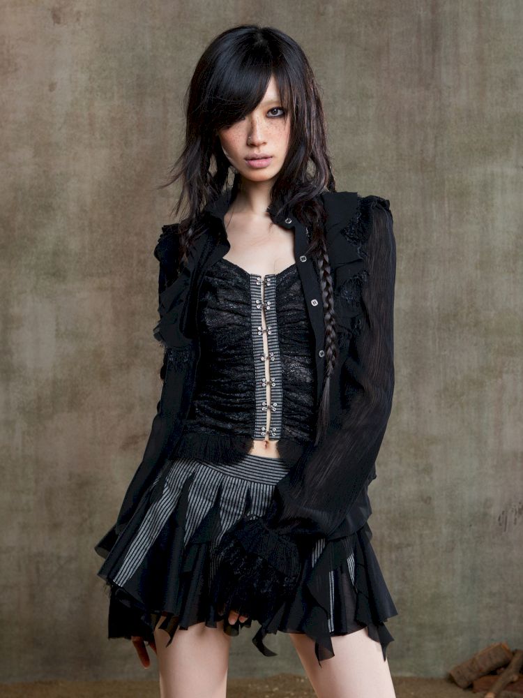 Chiffon Thin Sheer Top【s0000012653】