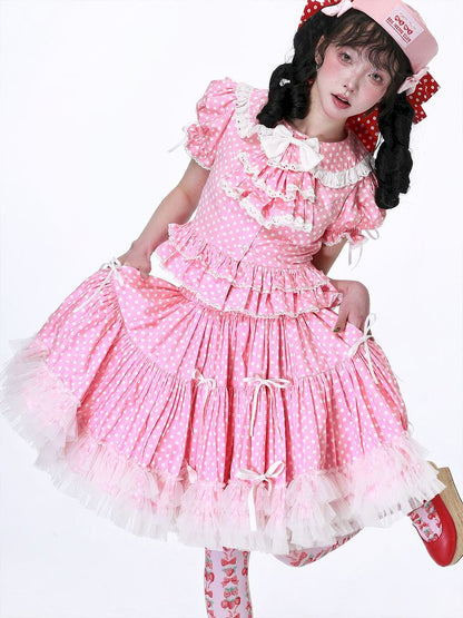 Polka Dot Halter Dress【s0000012185】