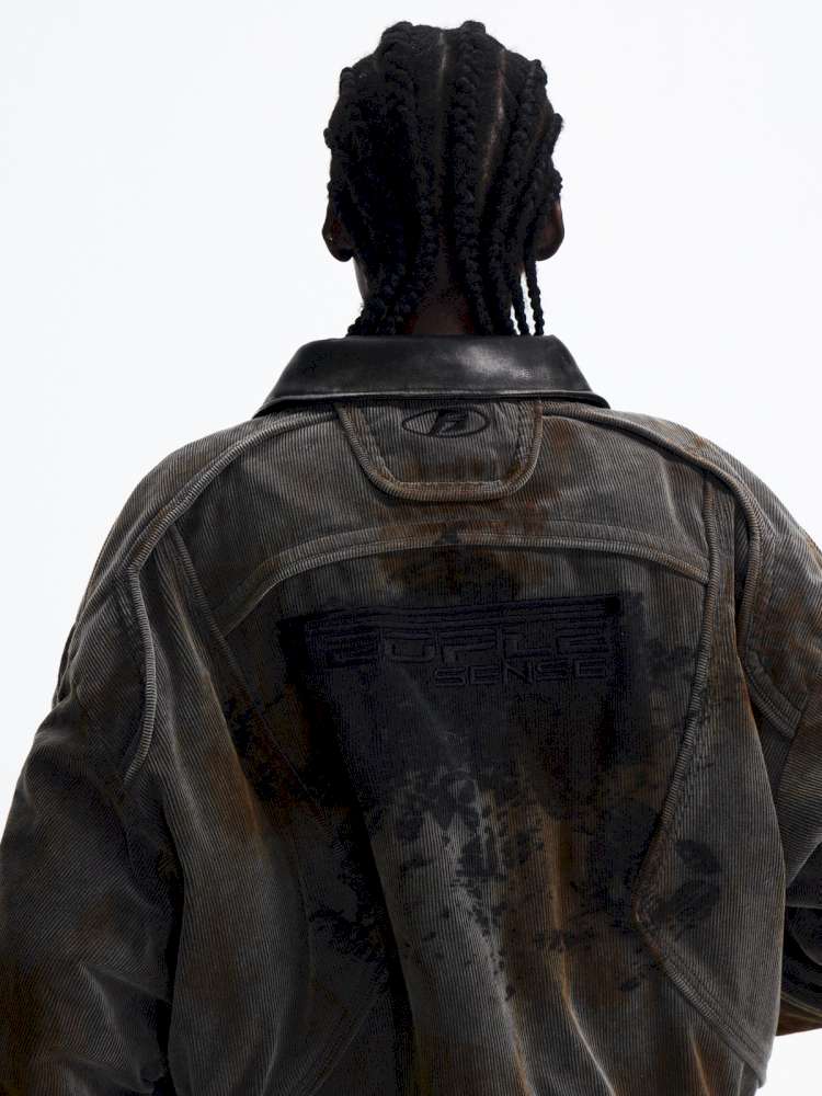 Distressed Corduroy Racing Jacket【s0000015170】