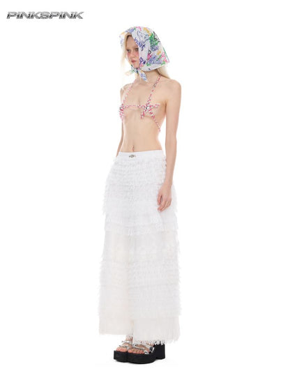 Lace layered loose punk ballet casual pants【s0000012980】