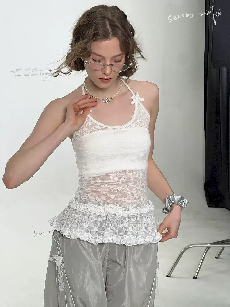 Hollow Hanging Neck Vest Camisole【s0000011677】