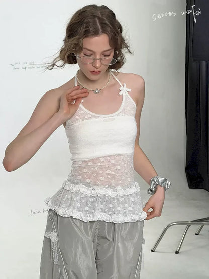 Hollow Hanging Neck Vest Camisole【s0000011677】