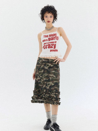 Camouflage A-line skirt【s0000012958】
