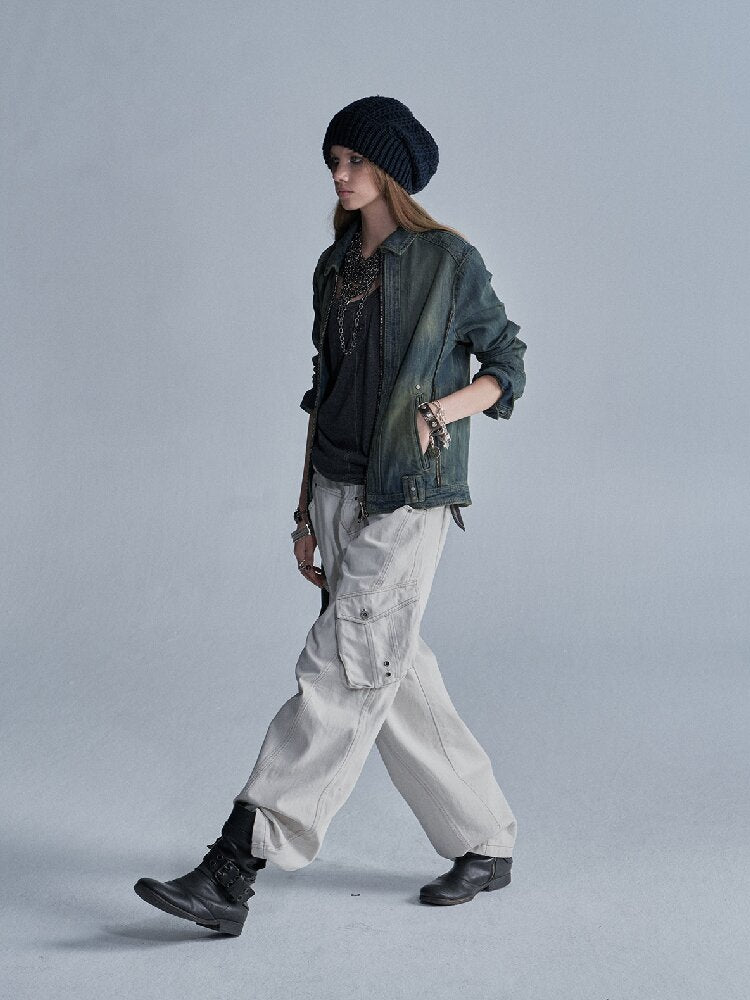 Brushed Tie Floral Denim Jacket【s0000018472】