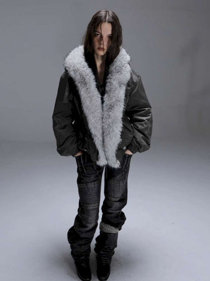 Loose Oversized Fur Collar Down Jacket【s0000014709】