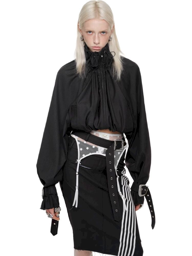 Patchwork Suit Mid-Length Wrap Hip Skirt【s0000011616】