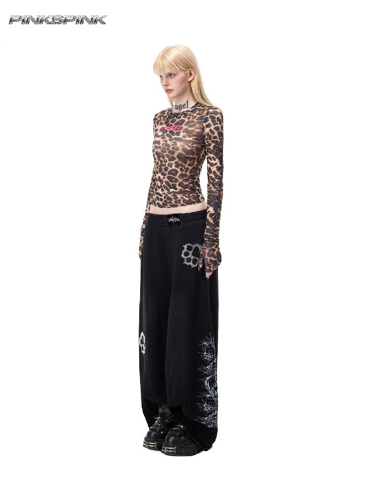 Shiny Diamond Thorn Embroidered Base T-shirt【s0000017716】