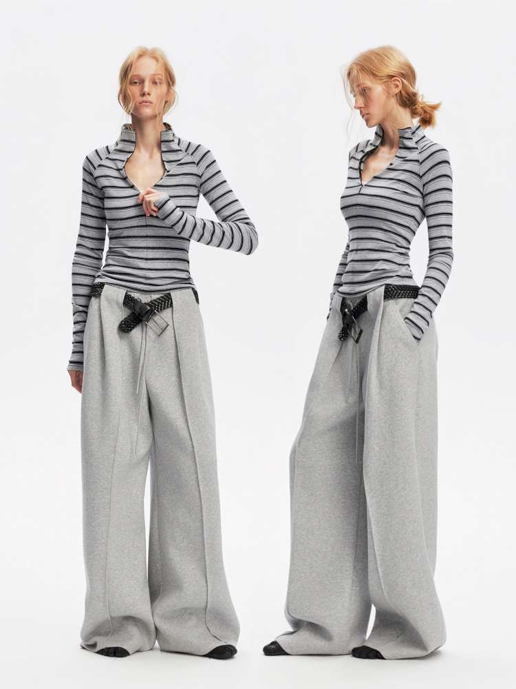Vintage Striped Slim Knit Top【s0000015059】