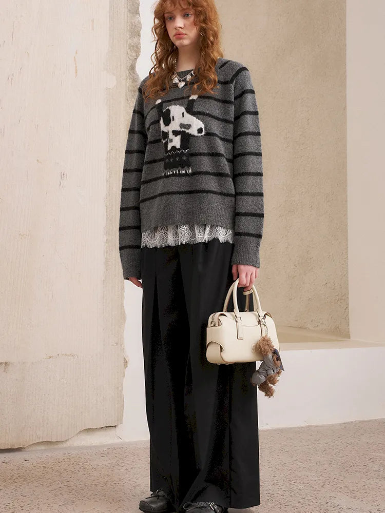 Long-Sleeve Knit Pullover Sweater【s0000014087】