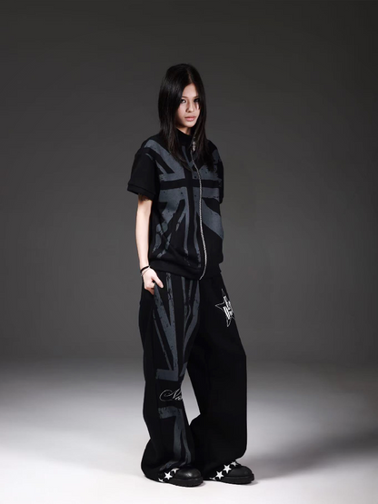 Flag Sub-Print Boxing Sweatpants【s0000018274】