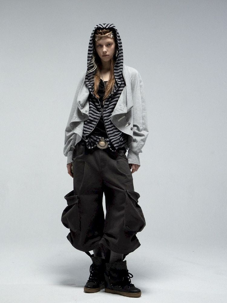 Lapel Sailor Pirate Style Sweatshirt Jacket【s0000011839】