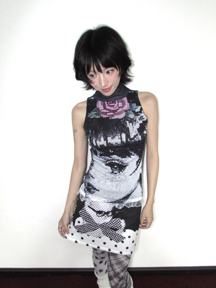 Ancient Polka Dot Star Cat Skirt【s0000018657】
