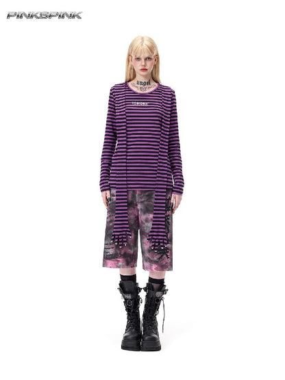 Studded Striped Sun Protection Top【s0000017720】