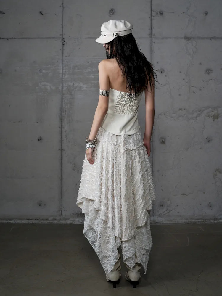 Asymmetrical Halter Neckline Dress【s0000013942】