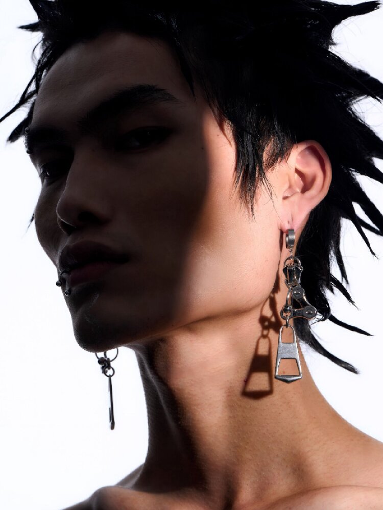 Futuristic Reworked Ear Clips Studs【s0000018876】