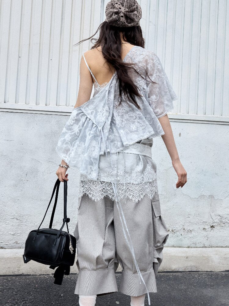 Sea Salt Lace Patchwork Camisole【s0000016867】