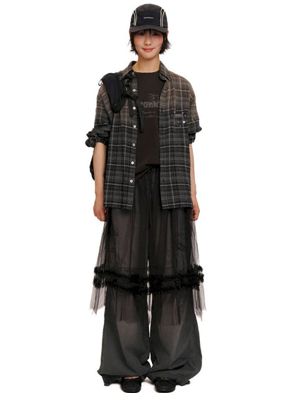Gradient spray horsey loose shirt jacket【s0000013423】