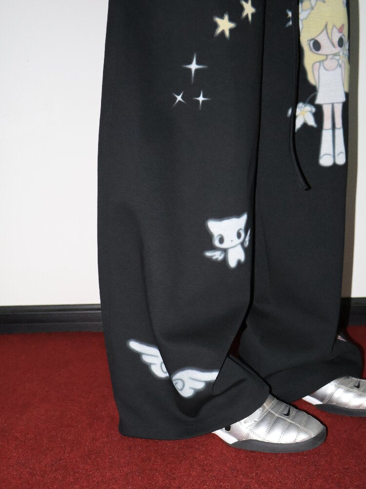 Illustration Print Sweatpants【s0000018663】