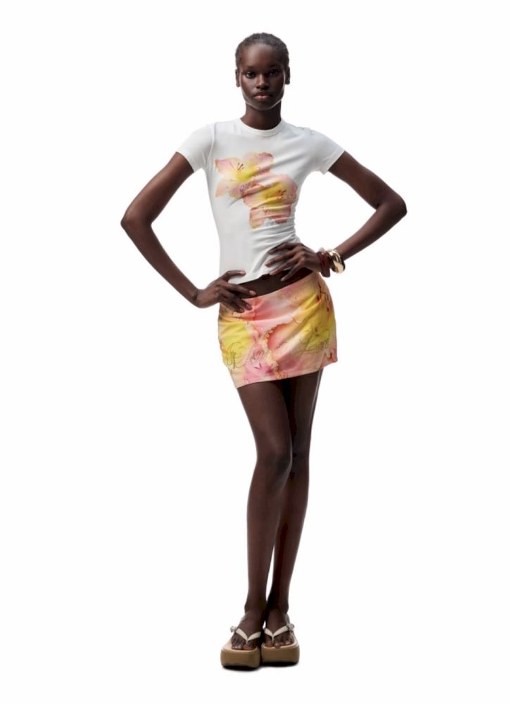 Floral full print bustier skirt【s0000012396】