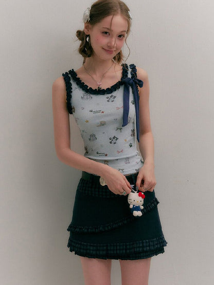 Printed Fungus Slim Camisole Top【s0000016622】