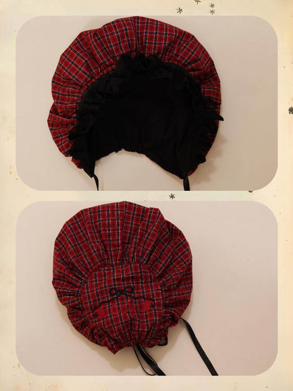 Plaid Doll Style BB Hat【s0000019290】