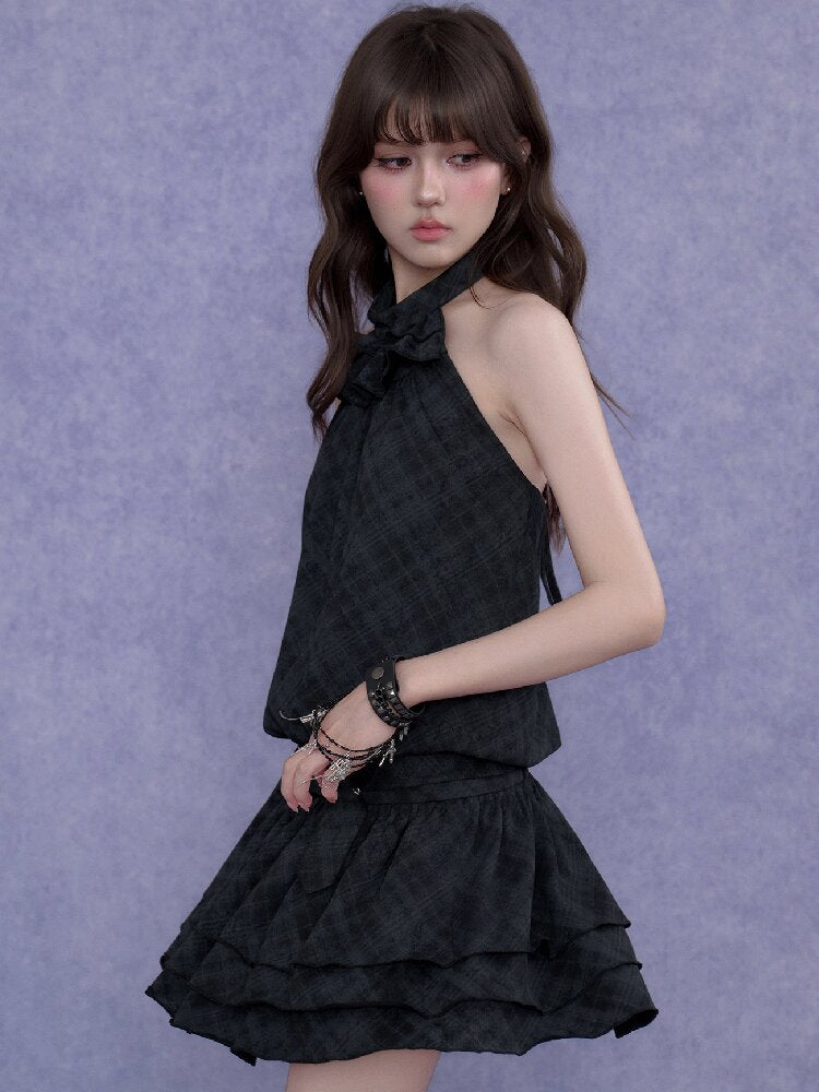 Old Fashioned Sweetheart Halter Dress【s0000017286】