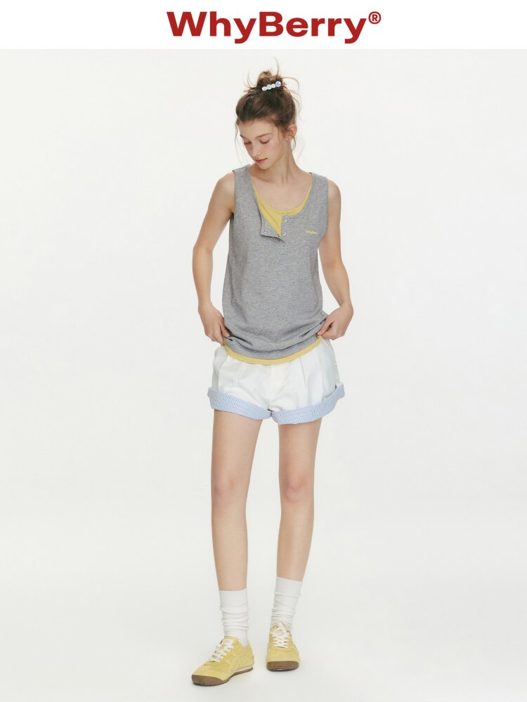Summer Taste Two Tone Vest Top【s0000015680】