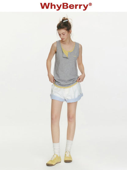 Summer Taste Two Tone Vest Top【s0000015680】