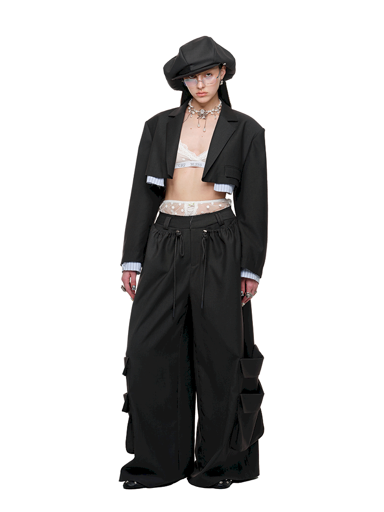 Ultra Short Gray Blazer【s0000011622】