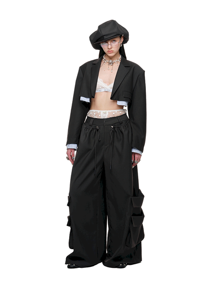 Ultra Short Gray Blazer【s0000011622】