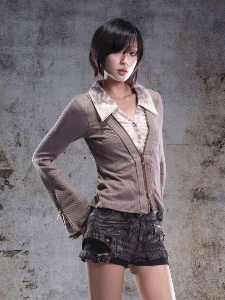 V-Neck Pullover Long-Sleeve Knit Top【s0000014492】