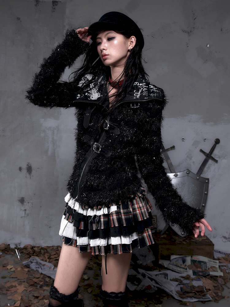 Heavy-Duty Plaid Tiered Skirt【s0000014477】