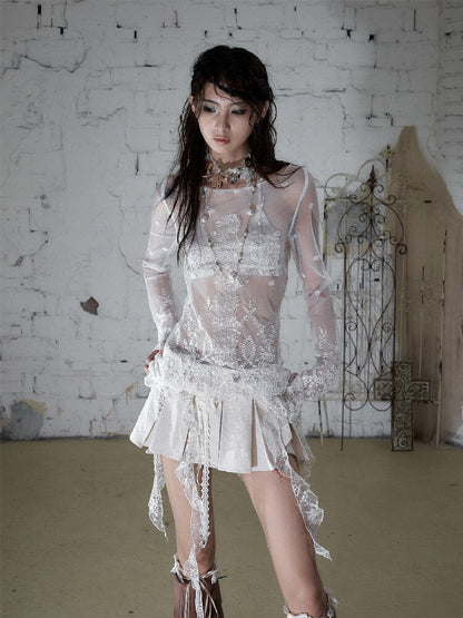 Palace Baroque Mesh Lace T-Shirt【s0000017242】