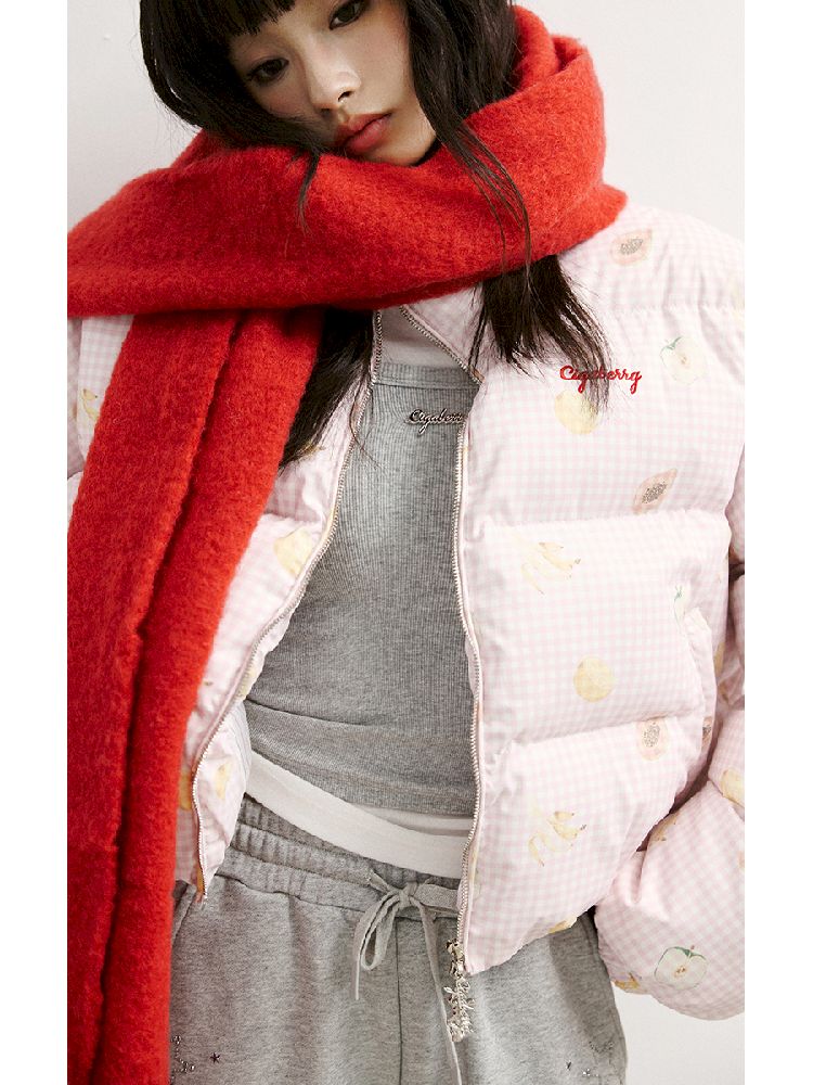 레트로 프린트 코튼 짧은 코트 [S0000011428]