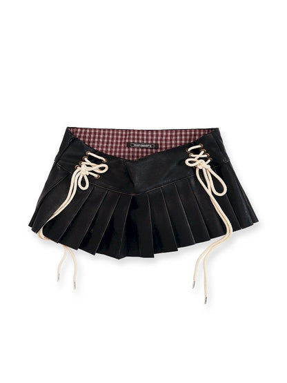 Plaid layered ultra-short skirt【s0000012536】