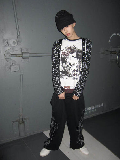 Ghost Polka Dot Raglan Long Tee【s0000016956】