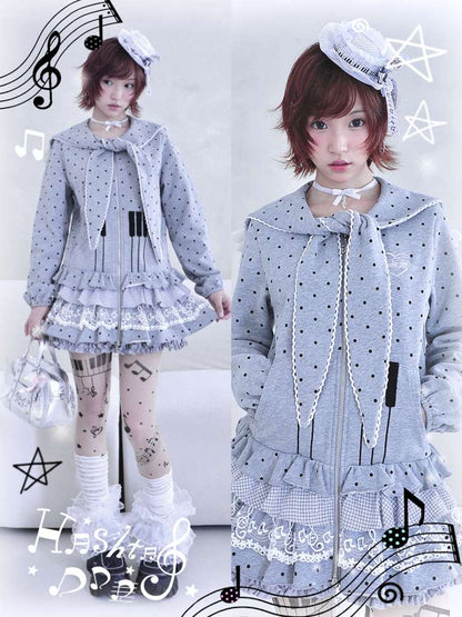Antique Ghost Girl Gray Sailor Dress【s0000014696】
