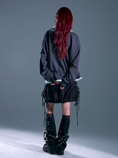 Drawstring Oversized Hoodie Top【s0000013912】