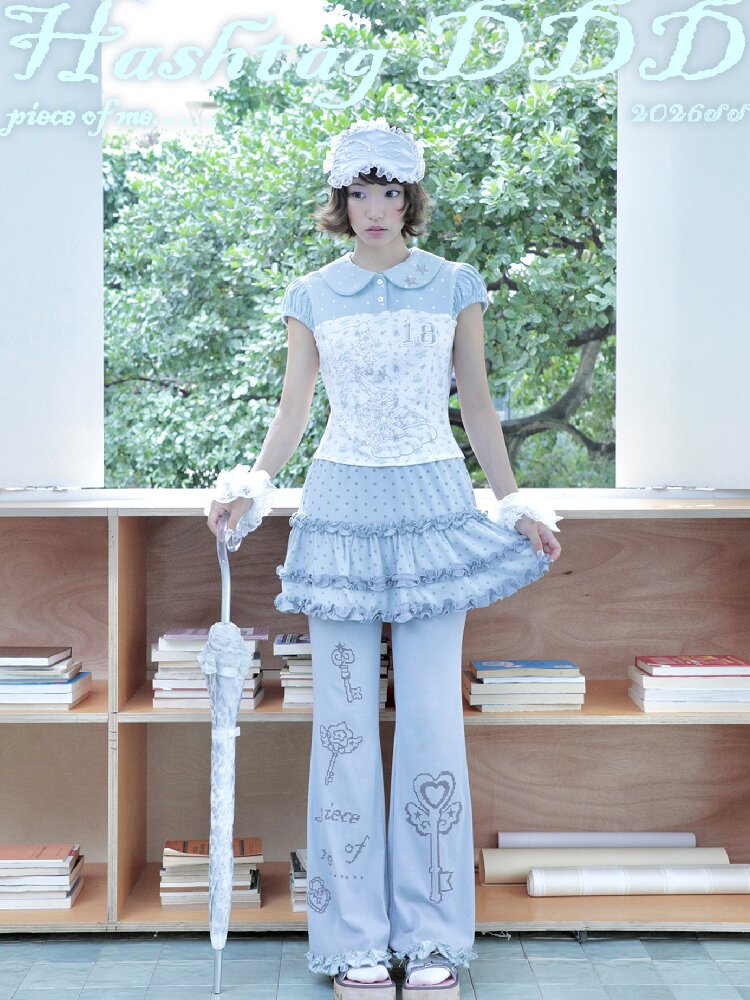 Quirky Girl Fake Two Pieces Cake Skirt Pants【s0000017472】