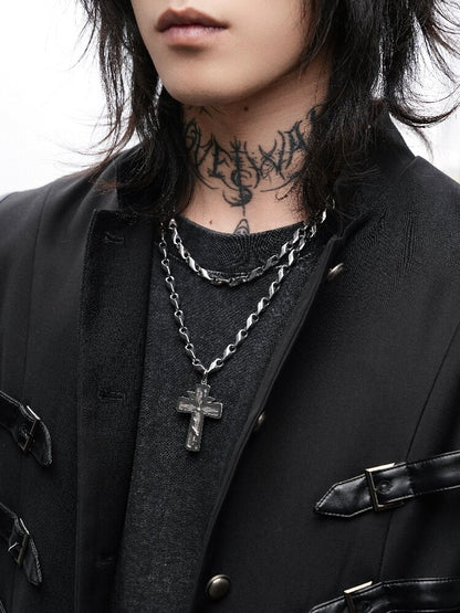 Simple Long Cross Pendant Necklace【s0000018985】