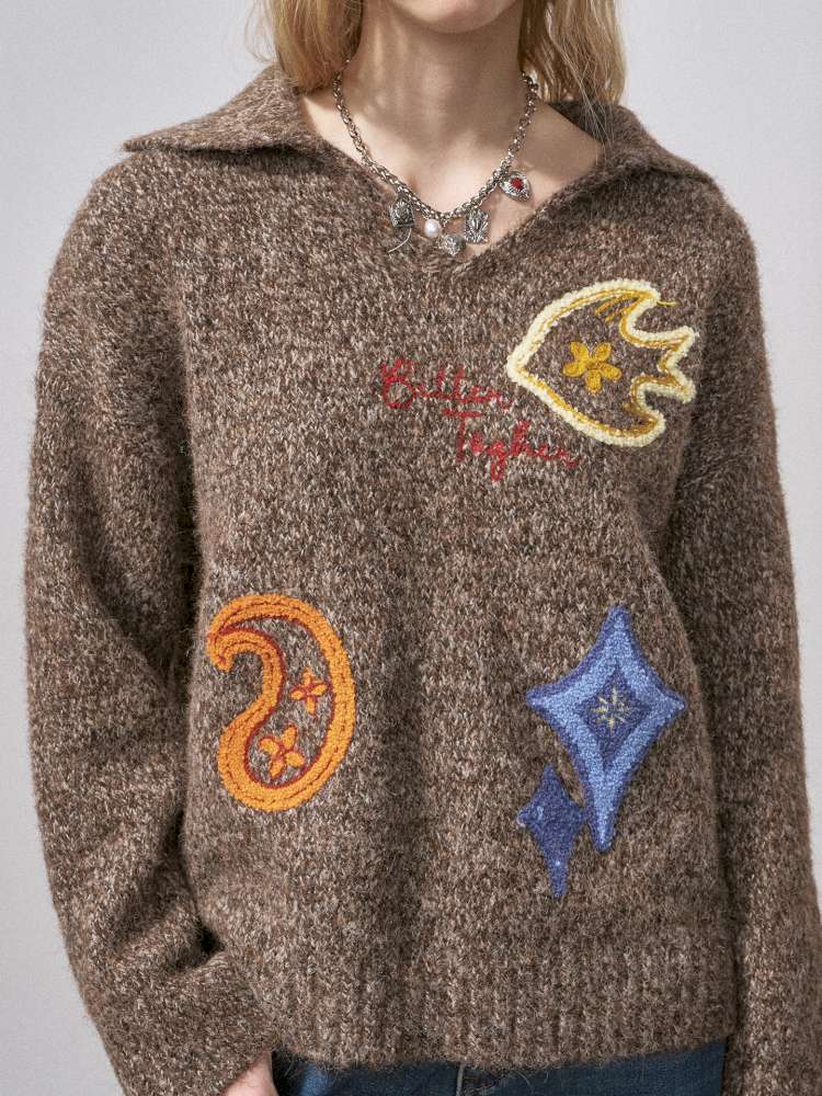 Colorful Towel Embroidered Sweater【s0000015232】